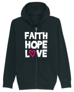 Faith Hope Love Hanorac cu fermoar Unisex Connector