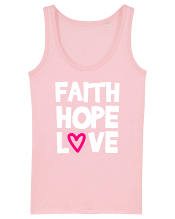 Faith Hope Love Cotton Pink