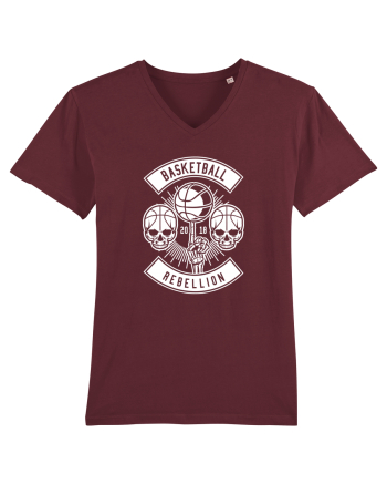Basketball Rebellion Skeleton WHite Burgundy
