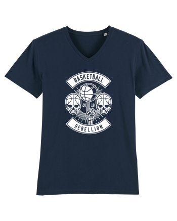 Basketball Rebellion Skeleton WHite French Navy