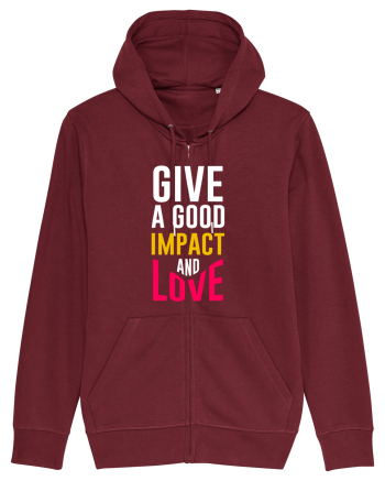 Give A Good Impact And Love Burgundy