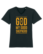 God Is My Good Shepherd Tricou mânecă scurtă guler V Bărbat Presenter