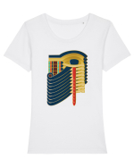 Egipt Antic Tricou mânecă scurtă guler larg fitted Damă Expresser
