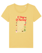 NURSE Tricou mânecă scurtă guler larg fitted Damă Expresser