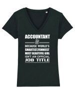 ACCOUNTANT Tricou mânecă scurtă guler V Damă Evoker