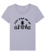 ALOHA Tricou mânecă scurtă guler larg fitted Damă Expresser
