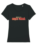 Membru in Gasca Vesela Tricou mânecă scurtă guler larg fitted Damă Expresser