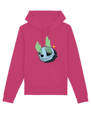 Cat skull on fire Raspberry