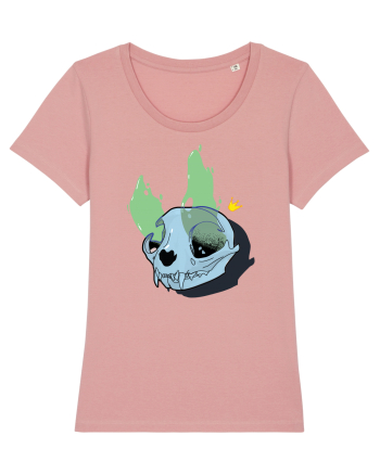 Cat skull on fire Canyon Pink