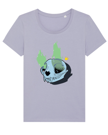 Cat skull on fire Lavender