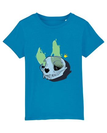 Cat skull on fire Azur