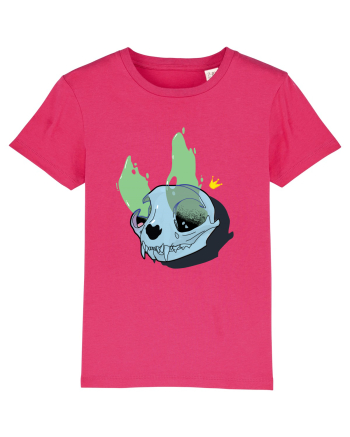 Cat skull on fire Raspberry