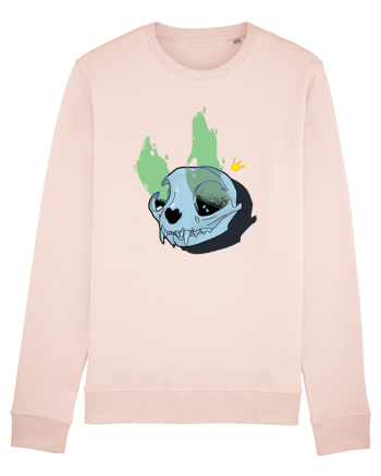 Cat skull on fire Candy Pink