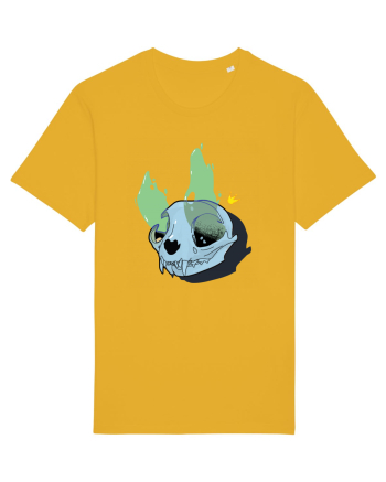 Cat skull on fire Spectra Yellow