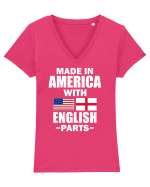MADE IN AMERICA Tricou mânecă scurtă guler V Damă Evoker