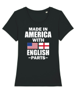 MADE IN AMERICA Tricou mânecă scurtă guler larg fitted Damă Expresser