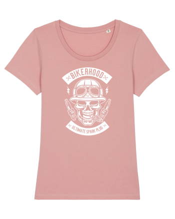 Biker Hood Skull White Canyon Pink