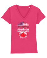 AMERICAN Tricou mânecă scurtă guler V Damă Evoker