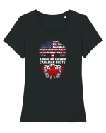 AMERICAN Tricou mânecă scurtă guler larg fitted Damă Expresser