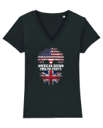 AMERICAN Tricou mânecă scurtă guler V Damă Evoker