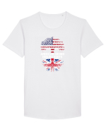 AMERICAN Tricou mânecă scurtă guler larg Bărbat Skater