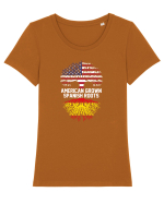 AMERICAN Tricou mânecă scurtă guler larg fitted Damă Expresser