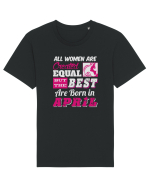 BORN IN APRIL Tricou mânecă scurtă Unisex Rocker