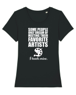 ARTIST Tricou mânecă scurtă guler larg fitted Damă Expresser