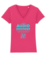 AUDIO ENGINEER Tricou mânecă scurtă guler V Damă Evoker