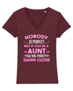 AUNT Tricou mânecă scurtă guler V Damă Evoker