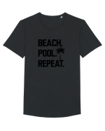 BEACH AND POOL Tricou mânecă scurtă guler larg Bărbat Skater