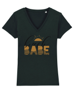 BEACH  Tricou mânecă scurtă guler V Damă Evoker