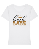 BEACH  Tricou mânecă scurtă guler larg fitted Damă Expresser