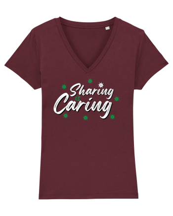 Sharing is caring Burgundy