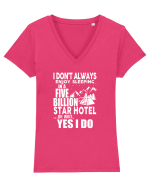 CAMPING Tricou mânecă scurtă guler V Damă Evoker