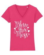 BLESS MESS Tricou mânecă scurtă guler V Damă Evoker