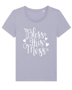 BLESS MESS Tricou mânecă scurtă guler larg fitted Damă Expresser