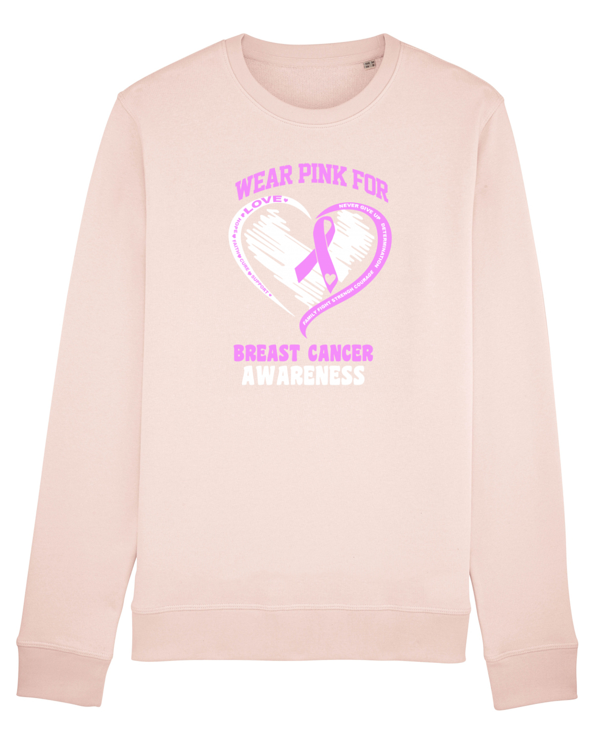 Bluză mânecă lungă Unisex Rise Candy Pink