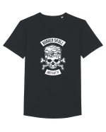 Burger Skull Chef White Tricou mânecă scurtă guler larg Bărbat Skater