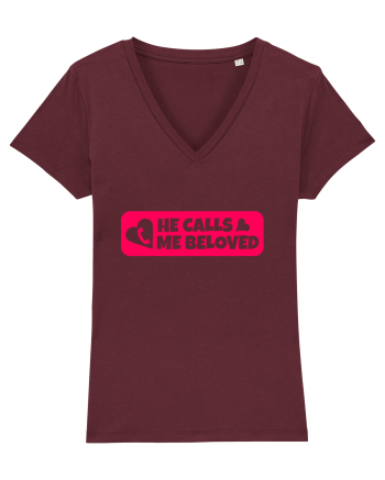 He Calls Me Beloved Burgundy