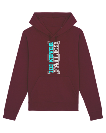 He Never Failed Burgundy