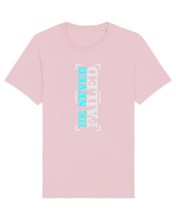 He Never Failed Cotton Pink