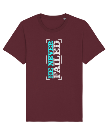 He Never Failed Burgundy