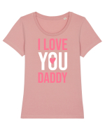 I Love You Daddy Tricou mânecă scurtă guler larg fitted Damă Expresser