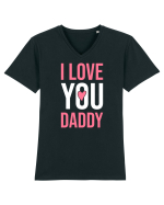 I Love You Daddy Tricou mânecă scurtă guler V Bărbat Presenter