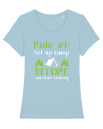 CAMPING Tricou mânecă scurtă guler larg fitted Damă Expresser