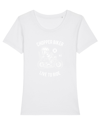 Chopper Biker White White