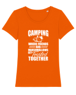 CAMPING Tricou mânecă scurtă guler larg fitted Damă Expresser