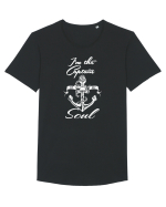 CAPTAIN Tricou mânecă scurtă guler larg Bărbat Skater