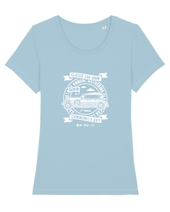 Classic Car Show White Sky Blue